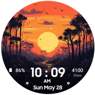 The Sunset Digital Watchface